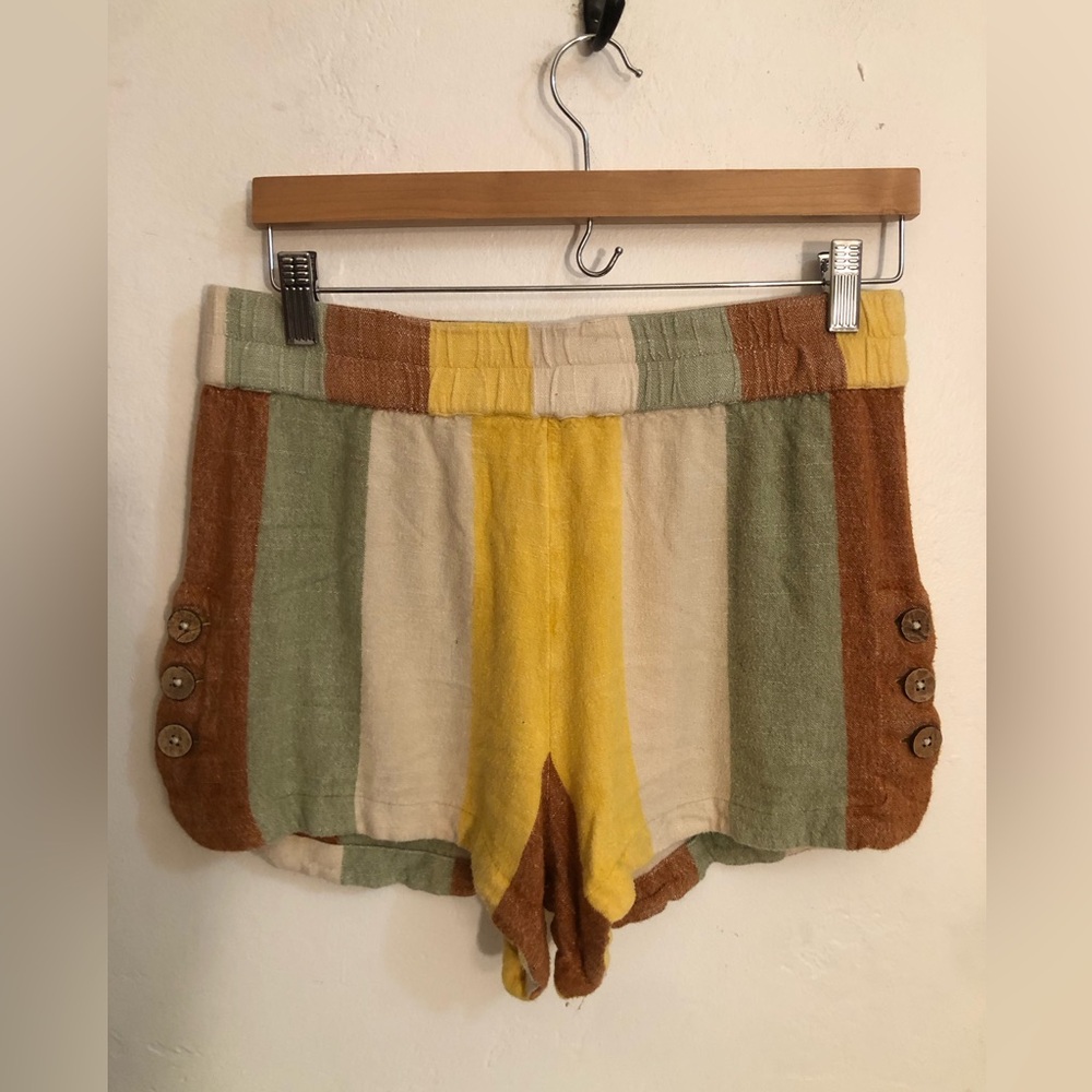 Rip Curl Shorts Women's Size XL Striped Multicolor